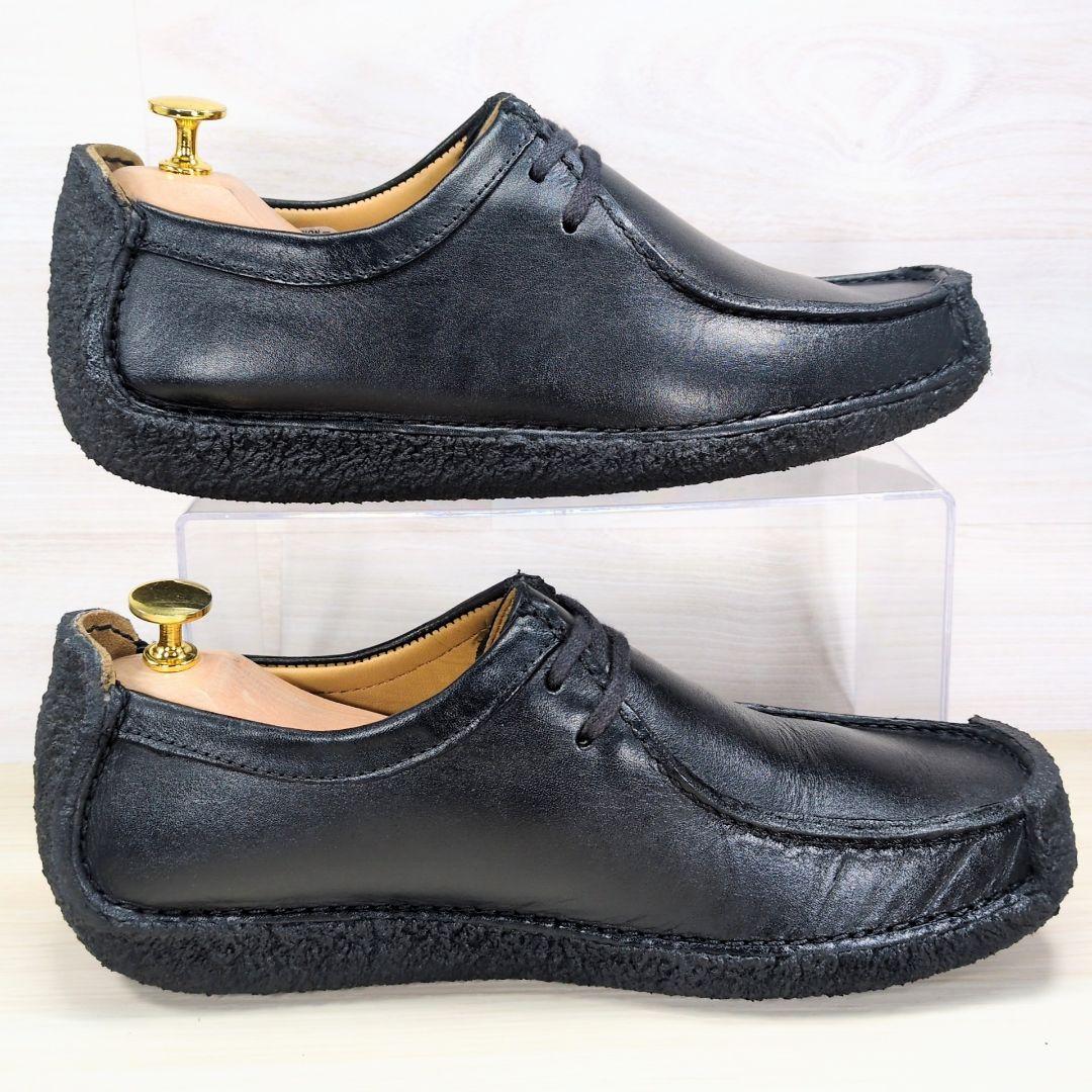 クラークス ナタリー 25.0cm ワラビー レザー ブラック S476