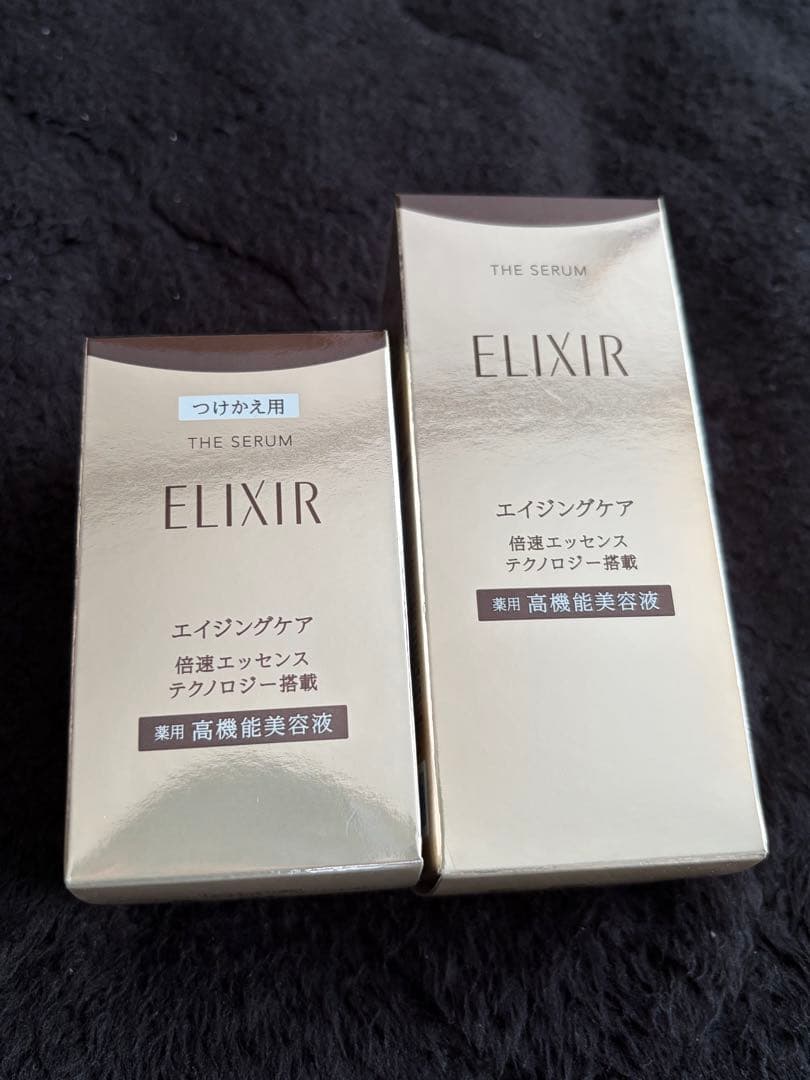 【2点】ELIXIR THE SERUM 本体 付け替え レフィル】資生堂 エリクシール ザセラム AA 付け替え用 (50mL) 高機能