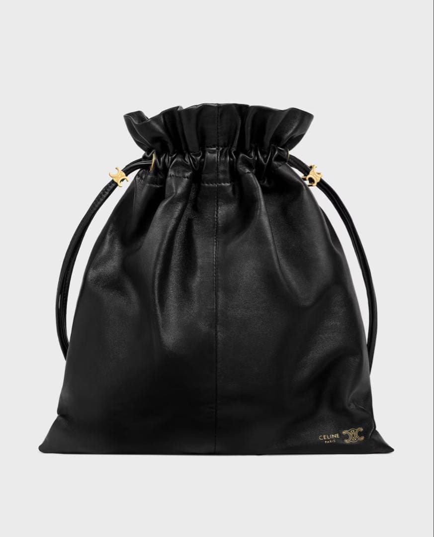 CELINEドローストリングバッグ⭐︎クリスタルポーチ新品 マイクロ クリスタル ポーチ / スムースラムスキン - ウルトラブルー