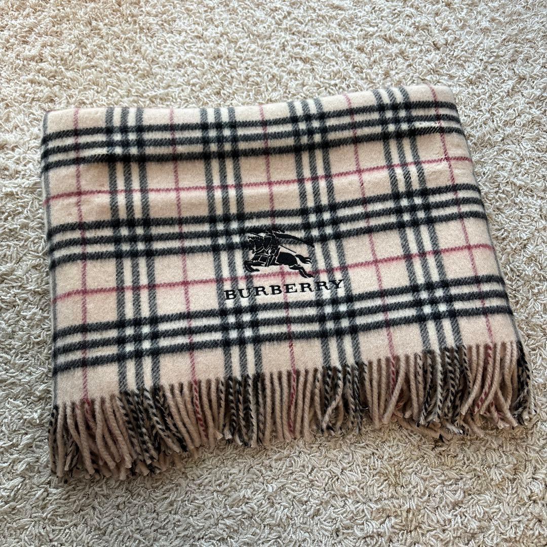 未使用】BURBERRY バーバリー ブランケット ウール ノバチェック