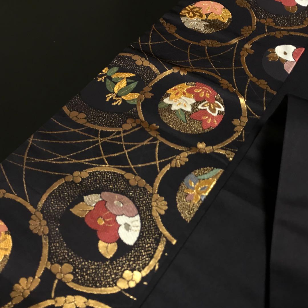 6473］名古屋帯 美品 松竹梅丸文 唐織 金糸 九寸 正絹 着物 - メルカリ