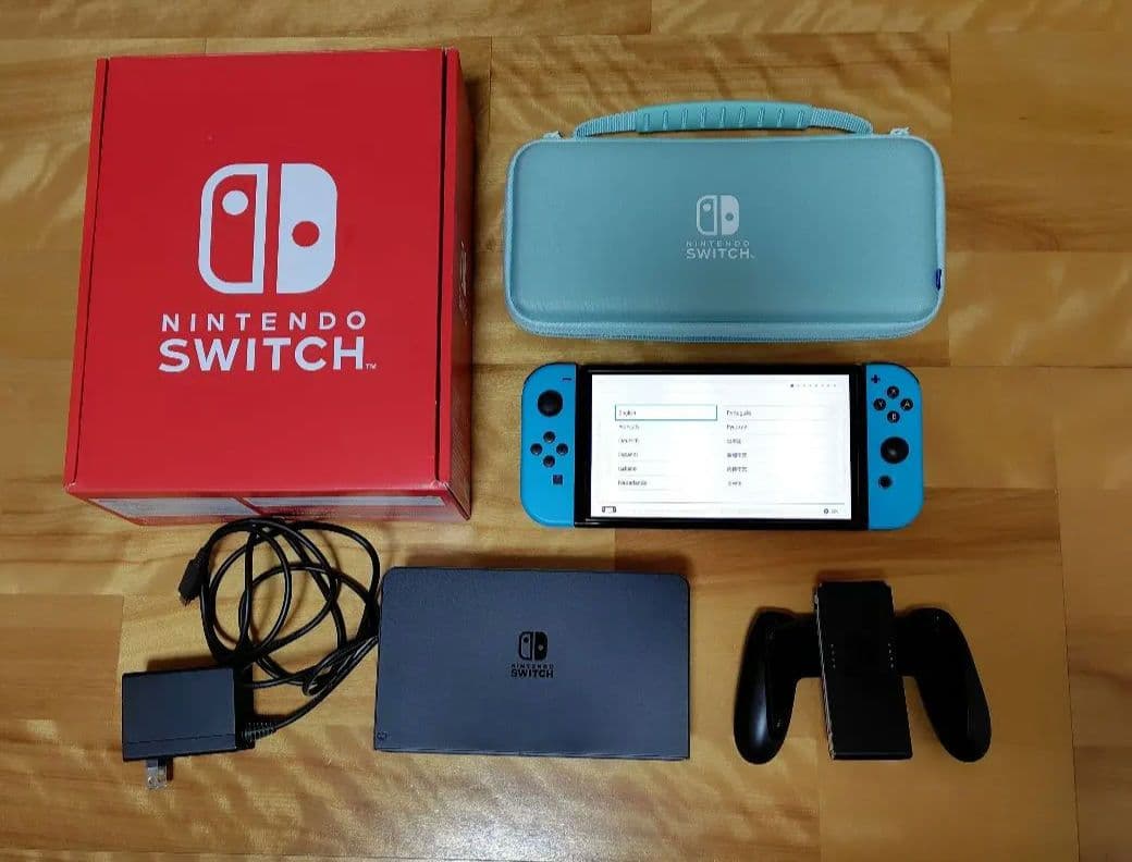 Switch　有機el　本体　付属品あり　ネオンブルー Nintendo Switch 有機ELモデル Joy-Con(L)ネオンブルー/(R)ネオン