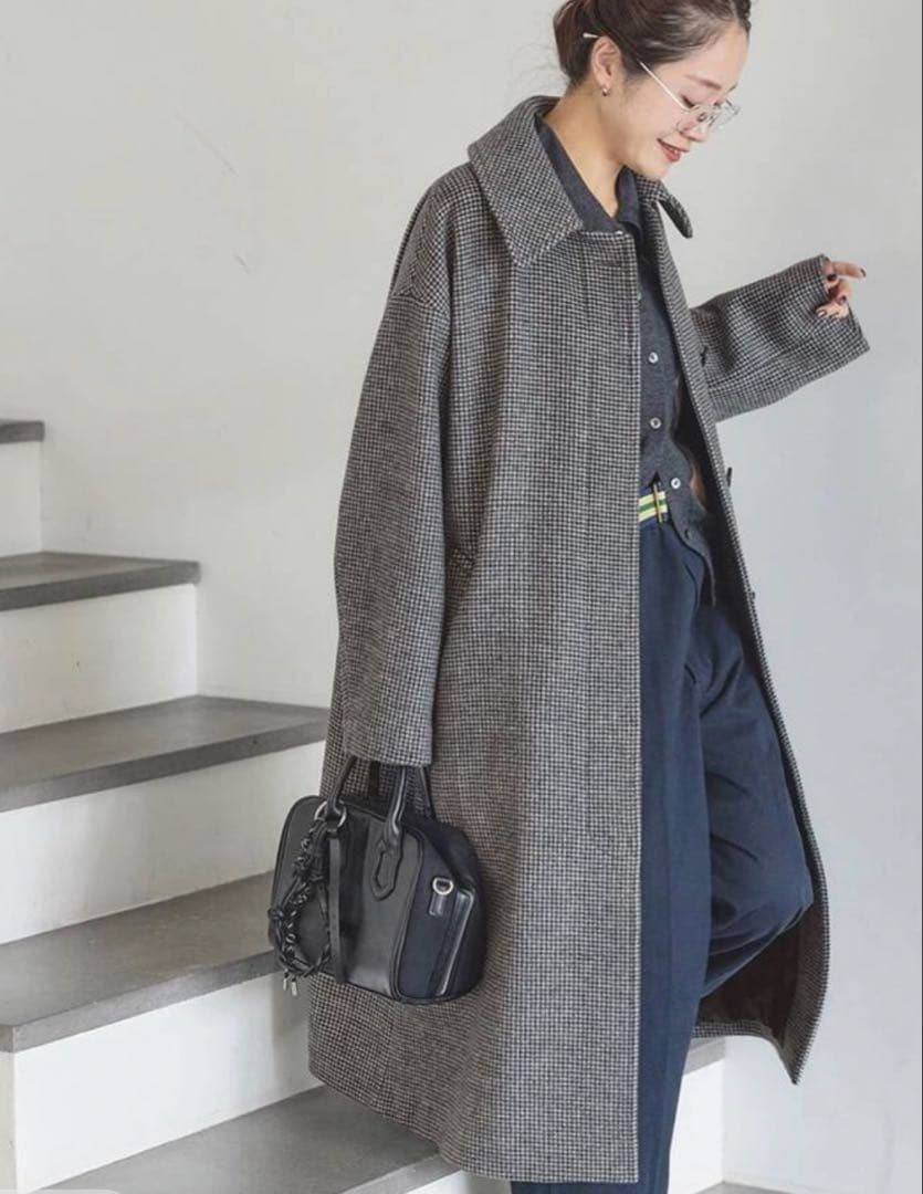 JOURNAL STANDARD ステンカラーコート グレー ウール GLAY ウールカシミヤビーバー スタンドカラー コート（SCWSGW0504