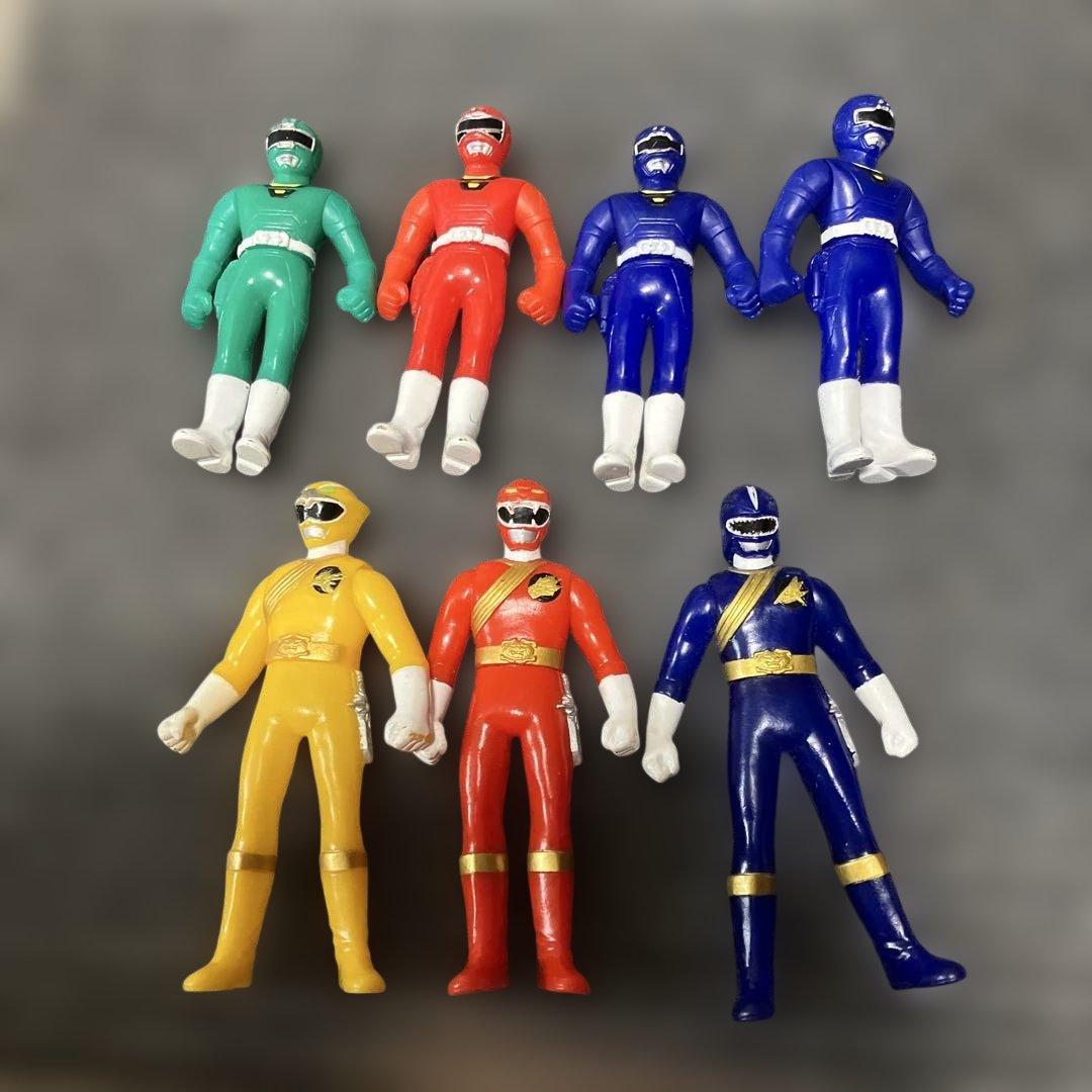 百獣戦隊 ガオレンジャー 激走戦隊カーレンジャー ソフビ フィギュア