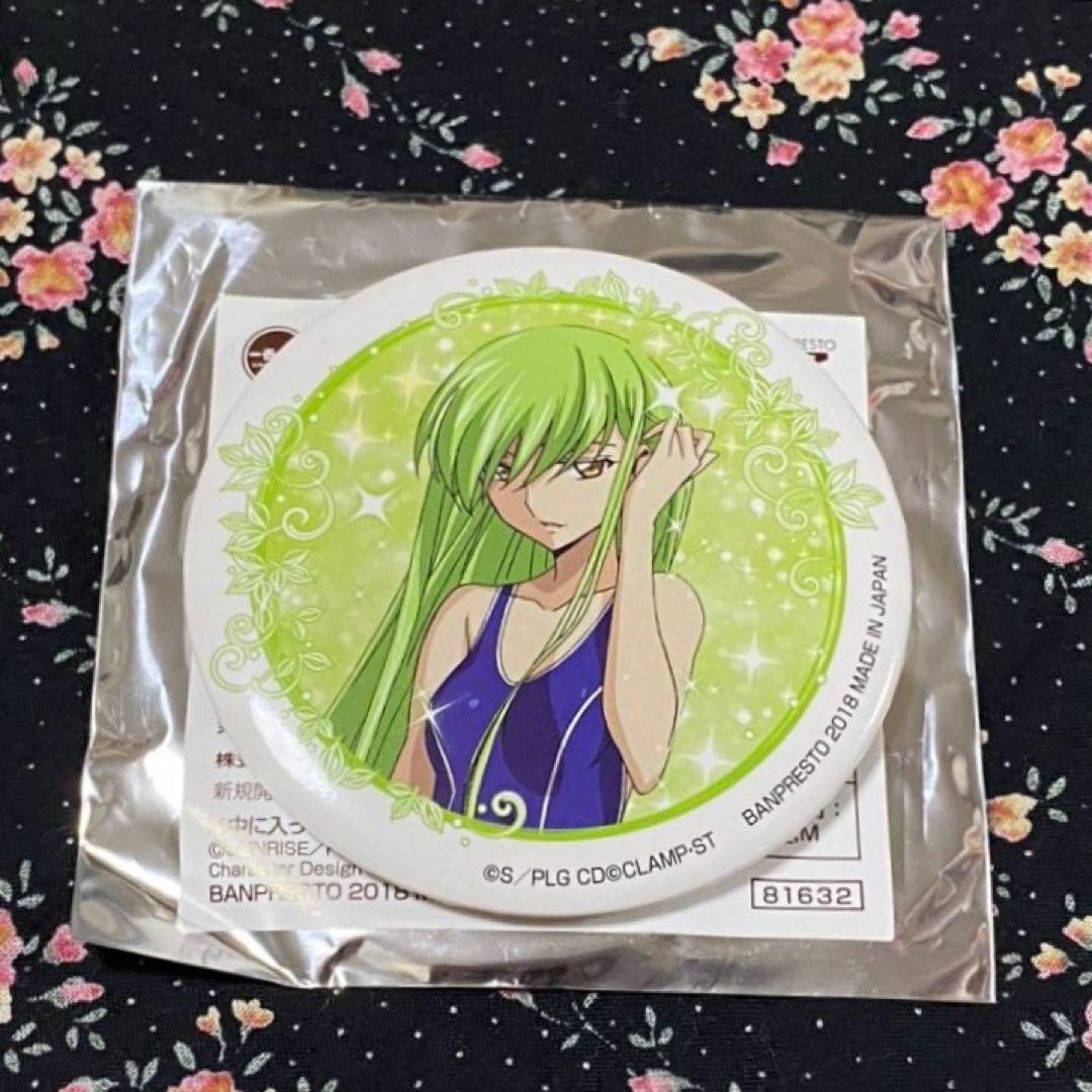 1番カフェ コードギアス 反逆のルルーシュ 缶バッジ CC シーツー 水着