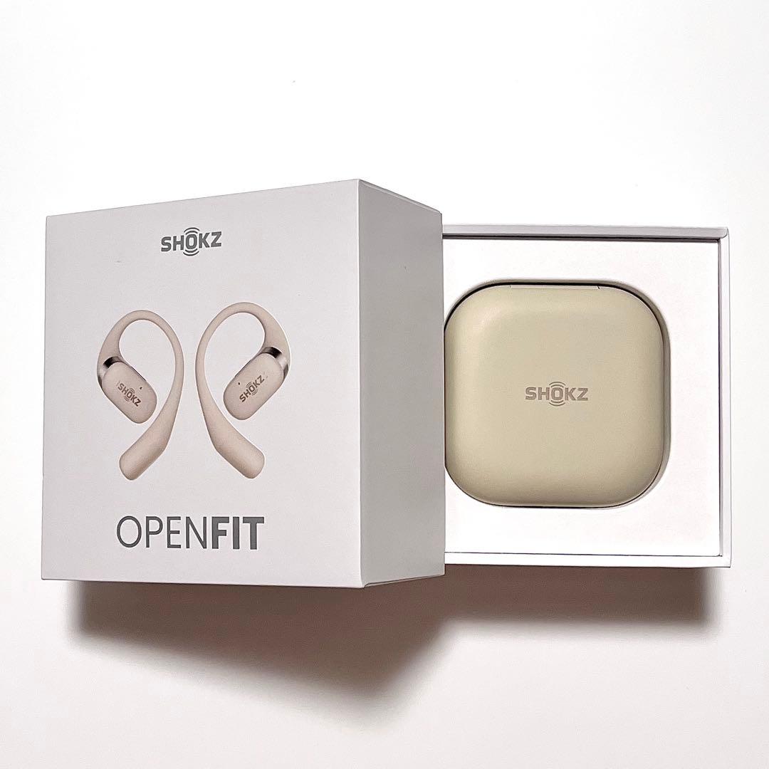 SHOKZ OPENFIT ワイヤレスイヤホン ベージュ 充電ケース付き OpenFit オープンイヤーイヤホン - Shokz (ショックス) 日本