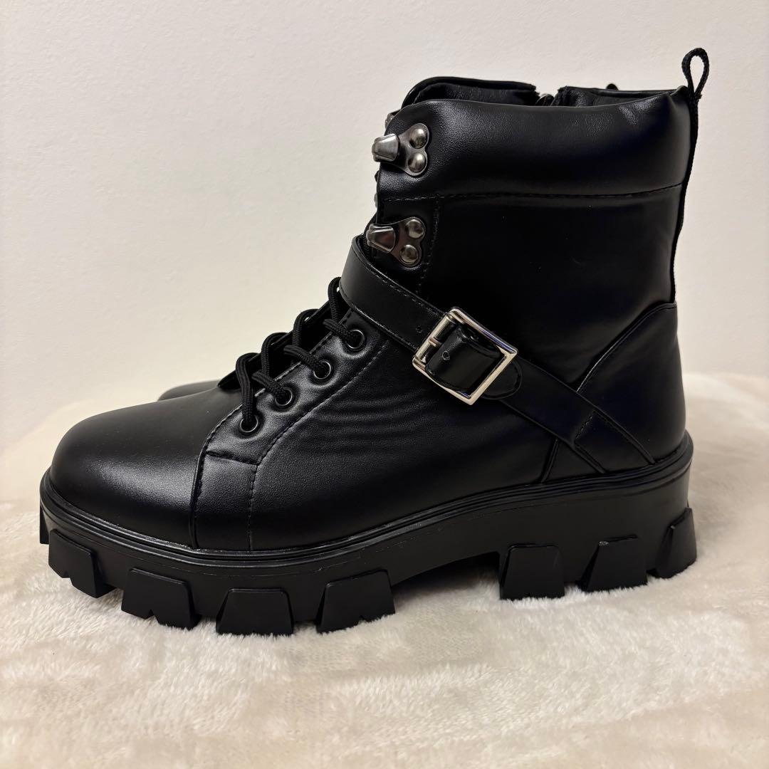 00s archive 厚底 ベルト ワークブーツ トラックソールY2K - メルカリ