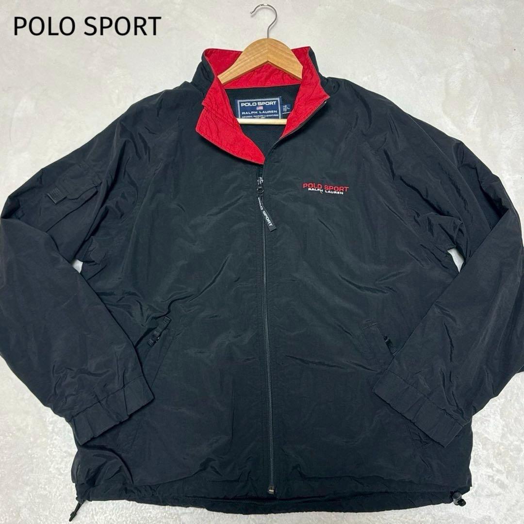 良品✨ ポロスポーツラルフローレン　ナイロンジャケット　90s　ブラック　L 90s ポロスポーツ ナイロンジャケット ラルフローレン ブラック L