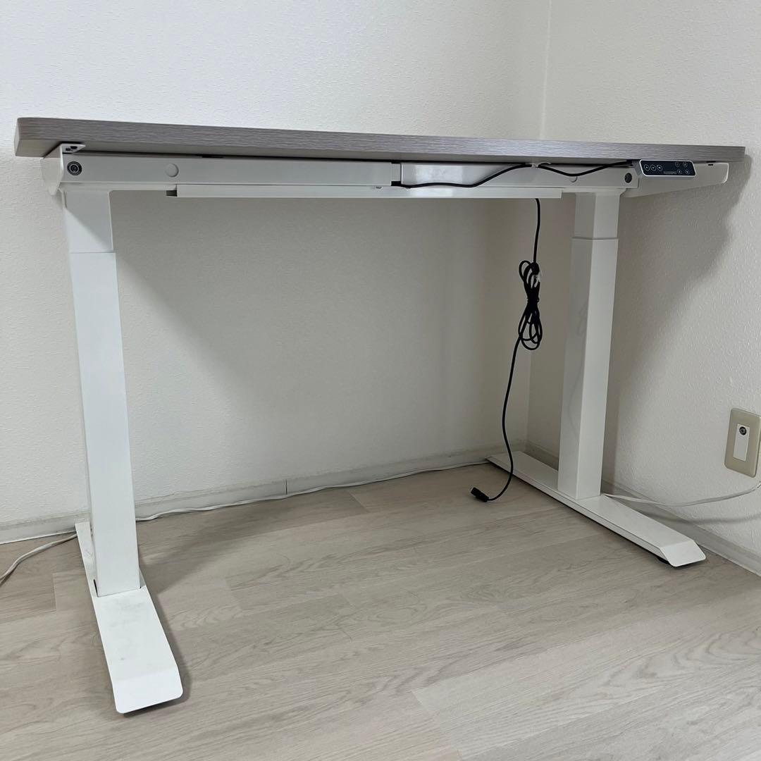 最終値下げ【電動昇降式デスク】FlexiSpotEJ2 ホワイト×ホワイトウッド
