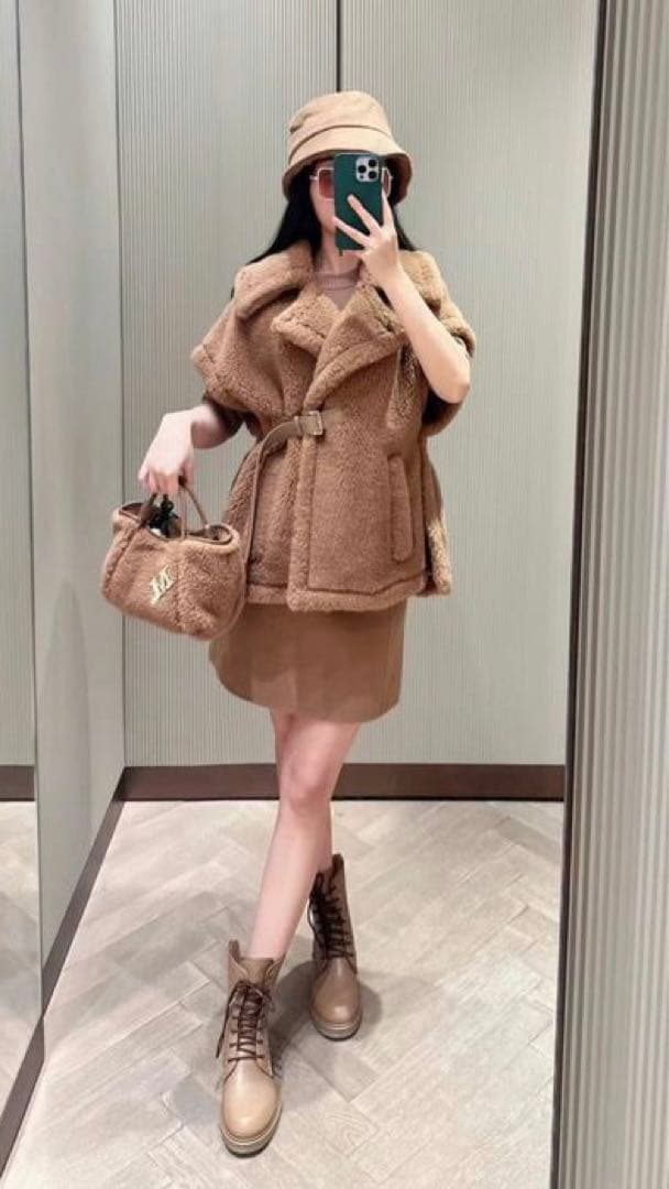 MaxMara テディベア ケープ Abavo 限定色 カシャメディオ