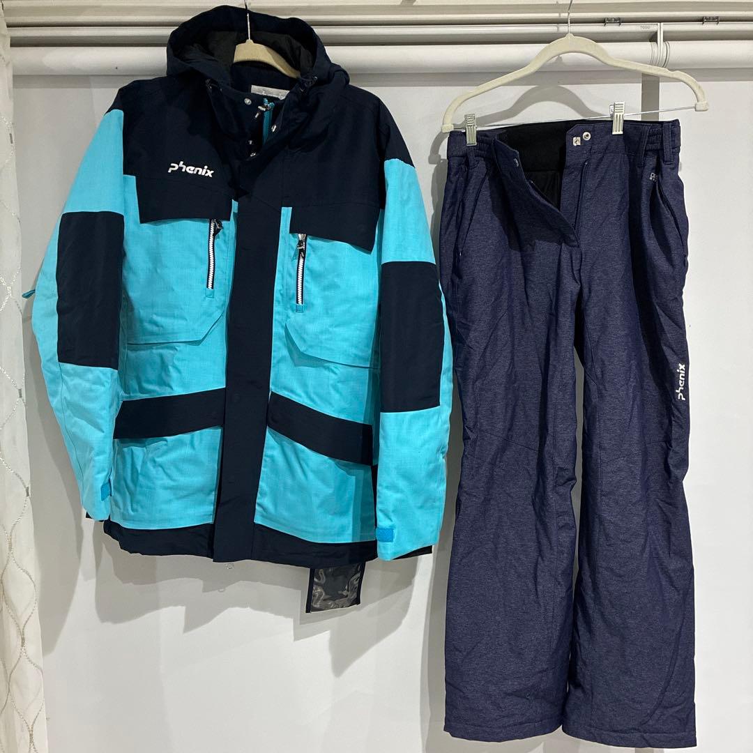 Phenix スキーウェア 青　Mサイズ　ズボンXL 上下セット フェニックス（PHENIX） 2Line Color Zipper Two-piece ツーライン