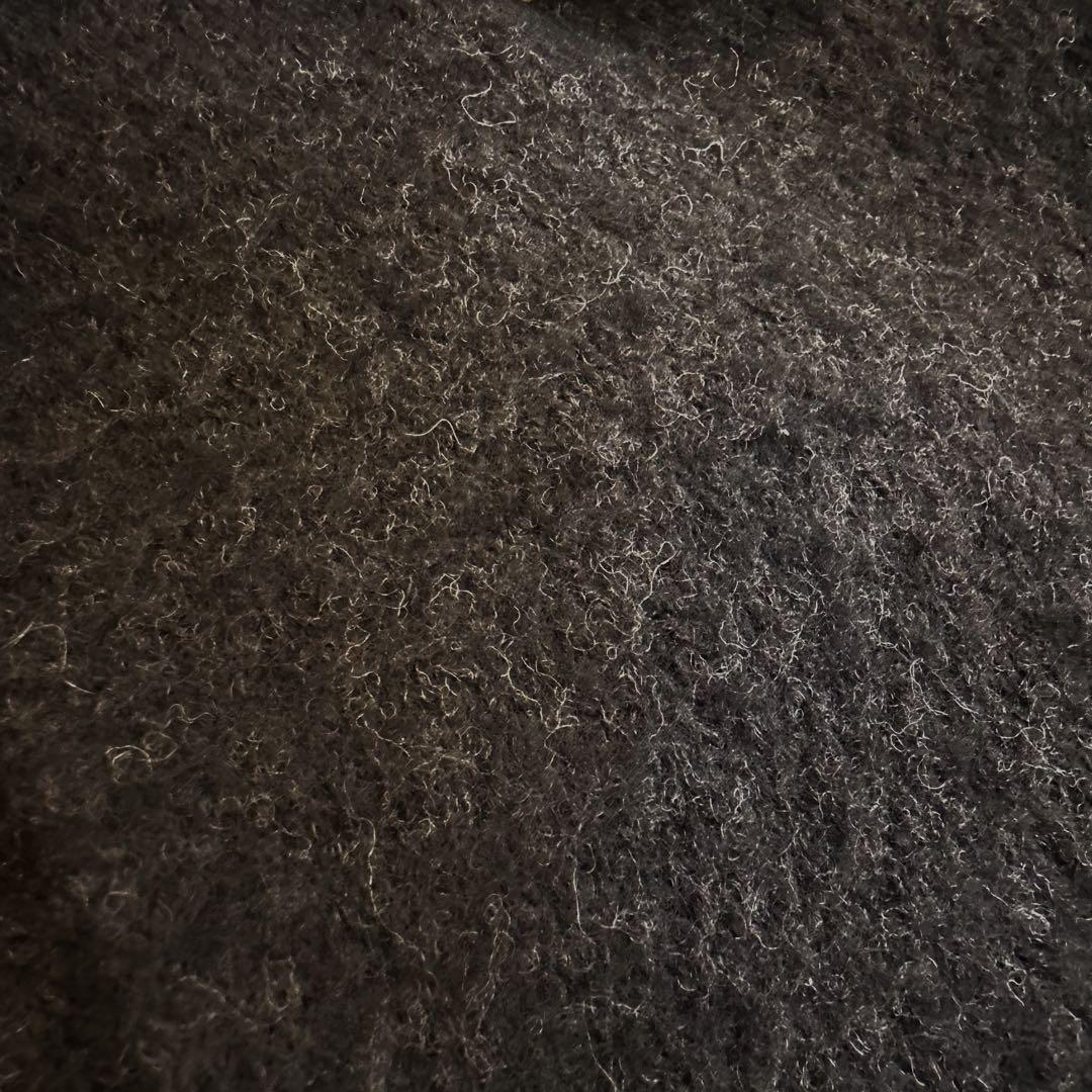 異素材mix／コットンボア× 縮絨ウールニット】45rpm／ベルテッドコート