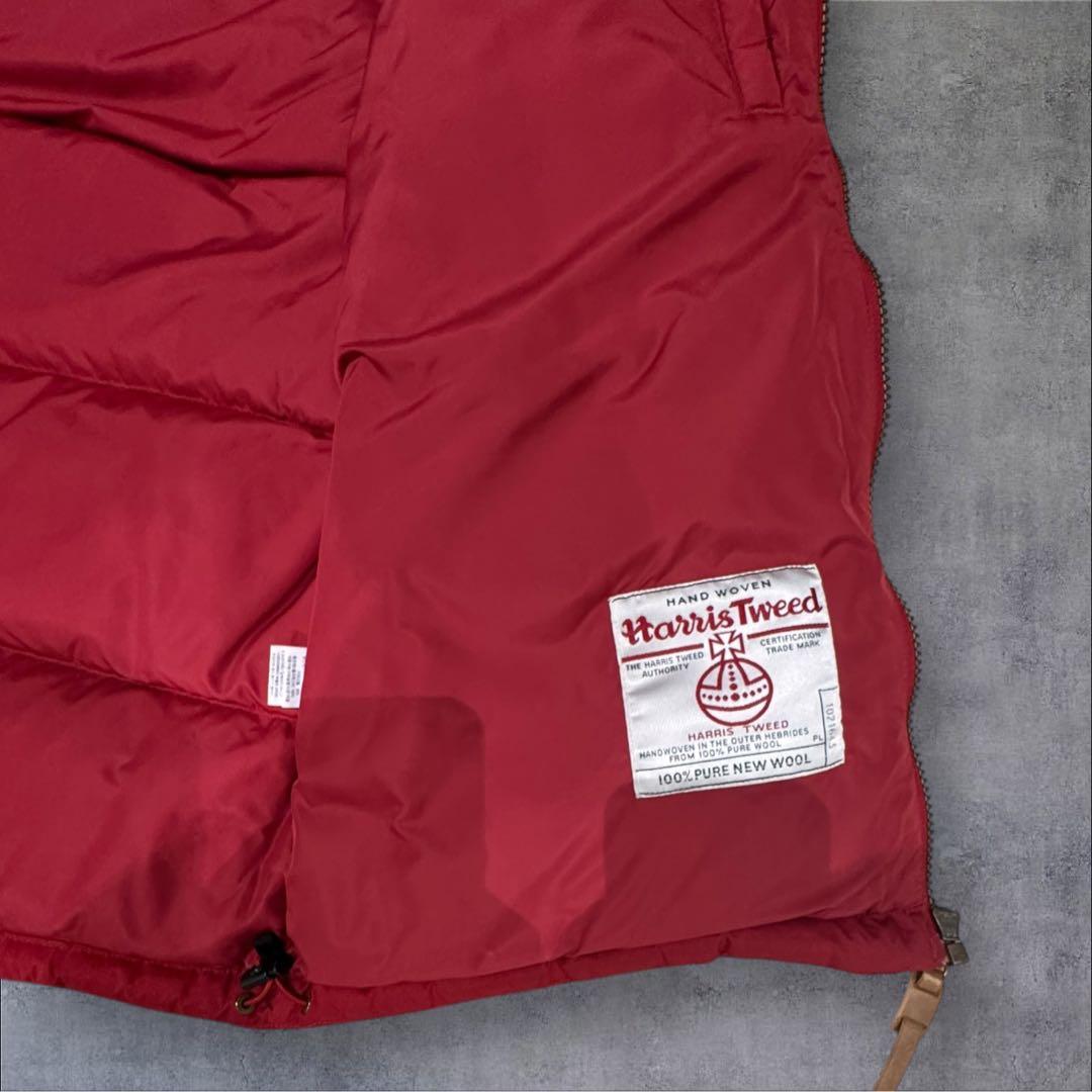 THE NORTH FACE ダウンベスト 赤 メンズXL ハリスツイード - メルカリ