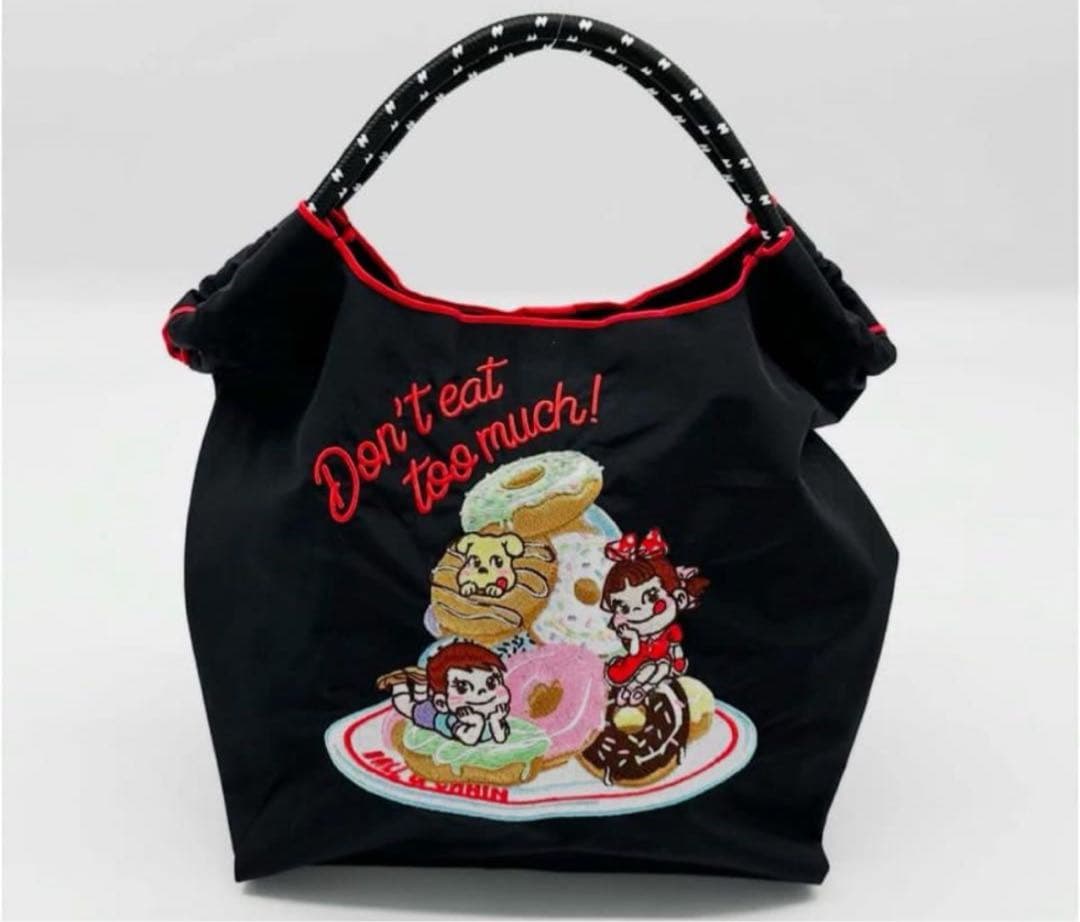 【ギフトラッピング】ボールアンドチェーン 不二家 ブラック ペコちゃん 限定】ボールアンドチェーン 不二家ペコちゃん コラボバッグMSブラック