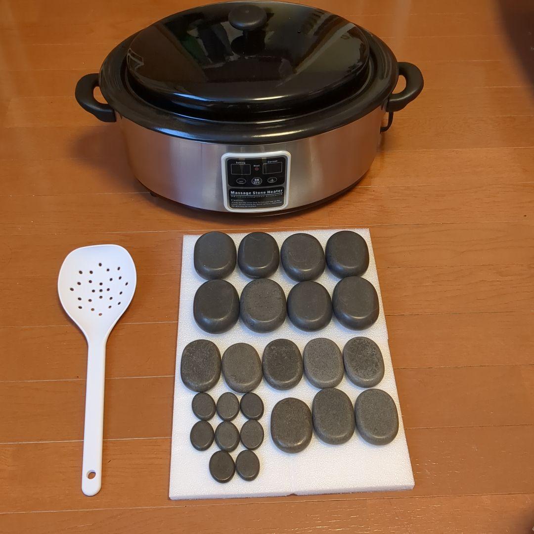 ホットストーンとホットストーンウォーマーのセット お得セット】業務用マルチスチームウォーマー＆ホットストーン（18個
