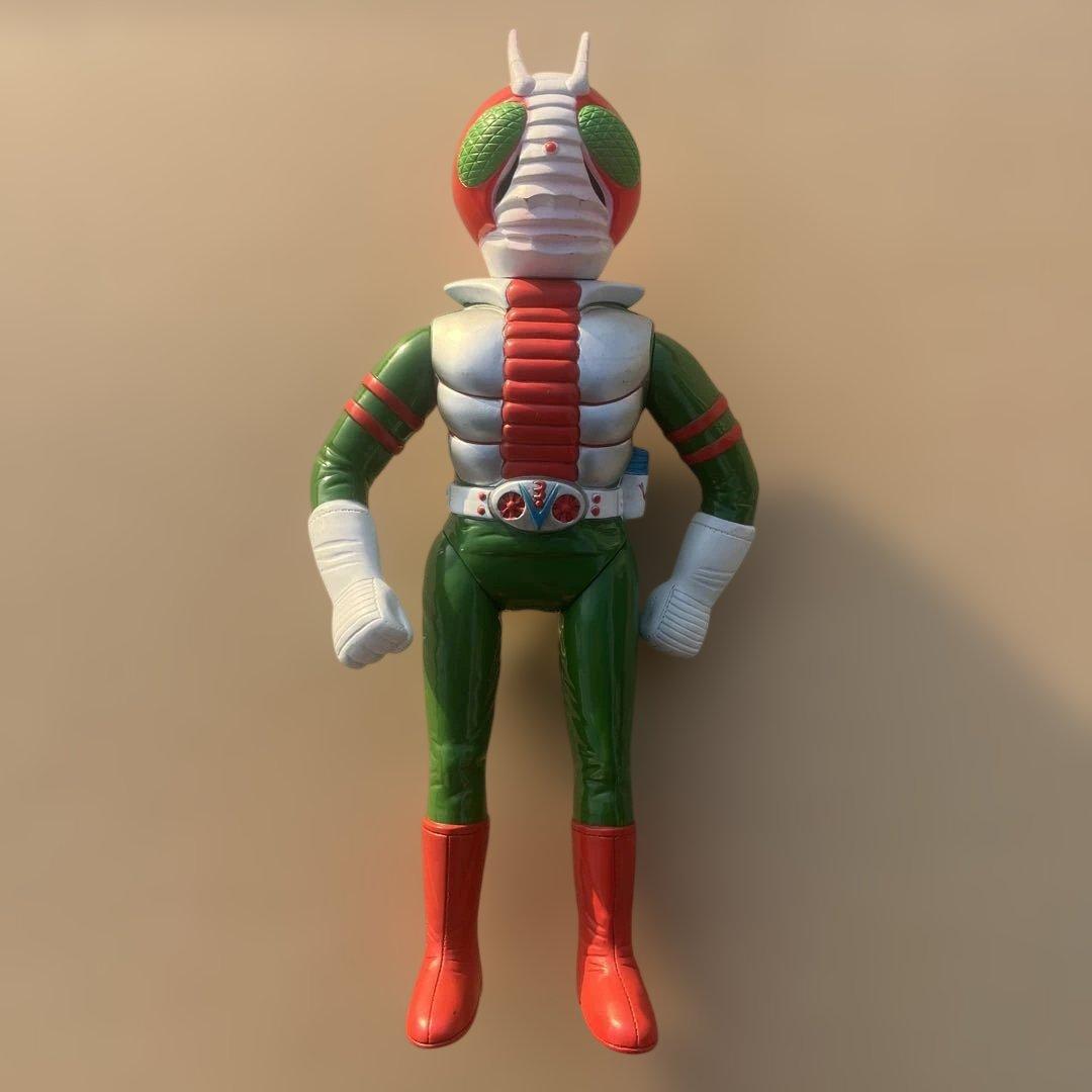 トーキング仮面ライダーV3 マスダヤ ☆仮面ライダーV3 当時もの マスダヤ（増田屋）トーキングソフビ