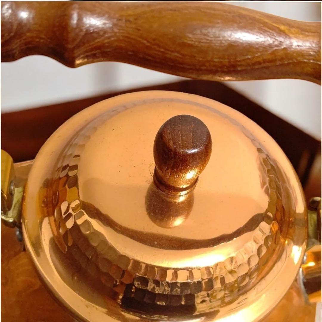 未使用品 島本製作所 鎚目仕上げ 純銅製 ベルケトル 薬缶 レトロ 1.6ℓ