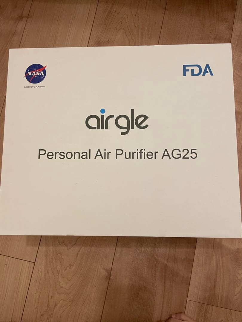【新品未開封】 airgle AG25 エアグル 空気清浄機 光触媒 NASA 空気清浄機 airgle ブラック AG25 [適用畳数：4畳 /車載・省スペース用