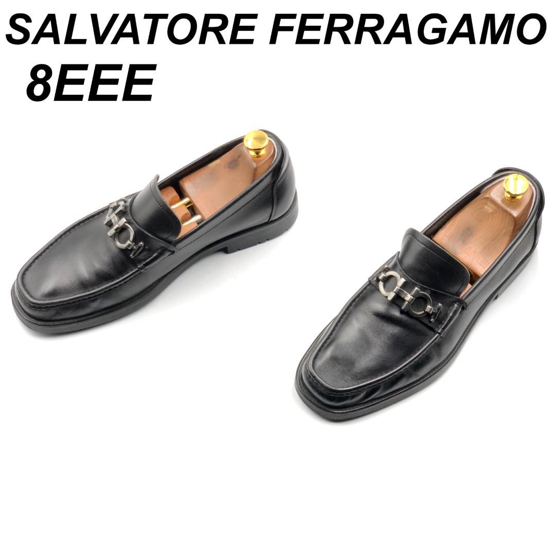 SALVATORE FERRAGAMO 8EEE ローファー ガンチーニ 黒 FERRAGAMO（フェラガモ） サルヴァトーレフェラガモ Salvatore