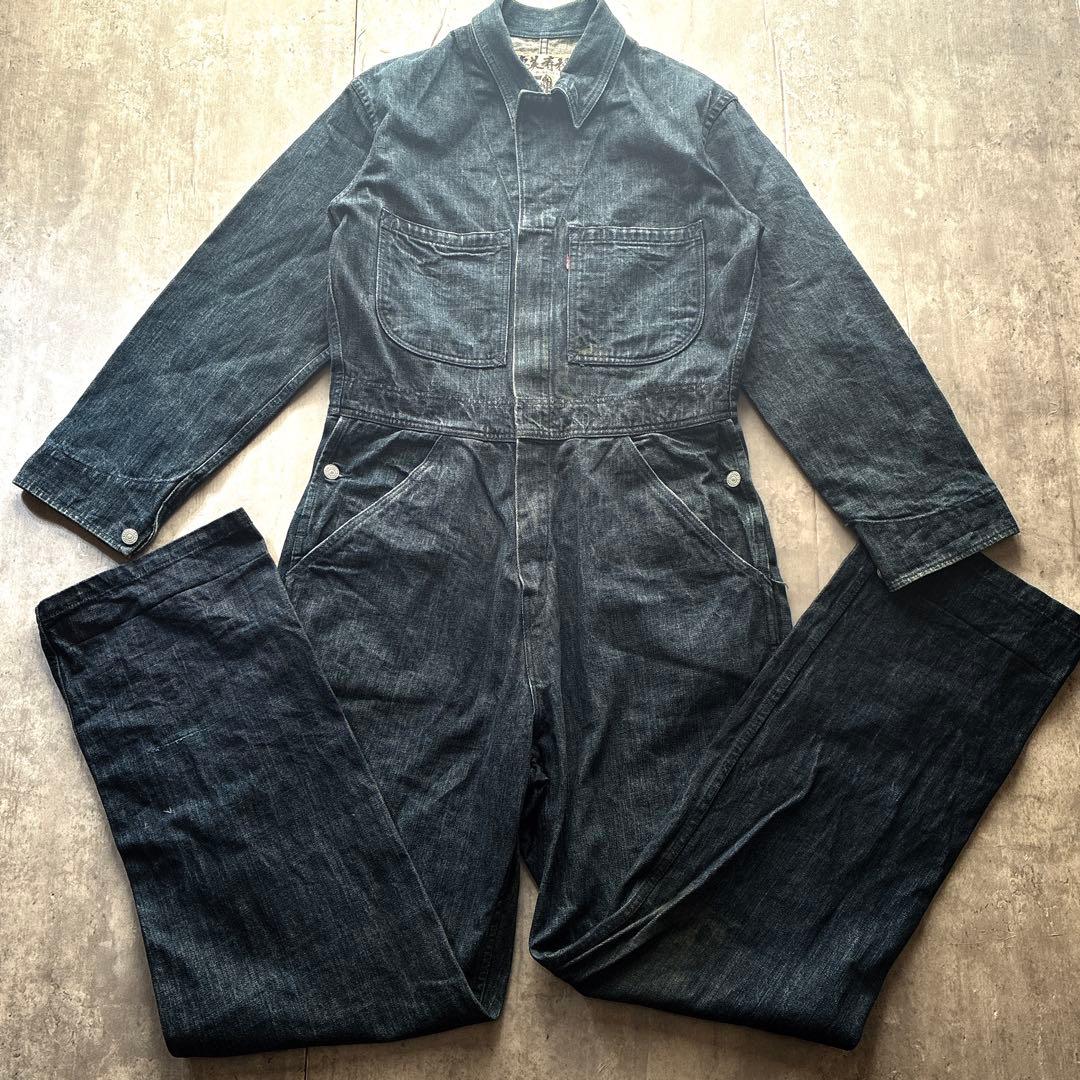 新恵美寿神頭 エヴィス カモメ つなぎ オーバオール デニム アメカジ