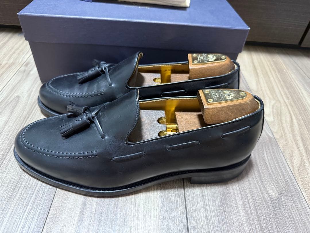 極美品　Berwick タッセルローファー　28.5cm ブラック　レザーソール