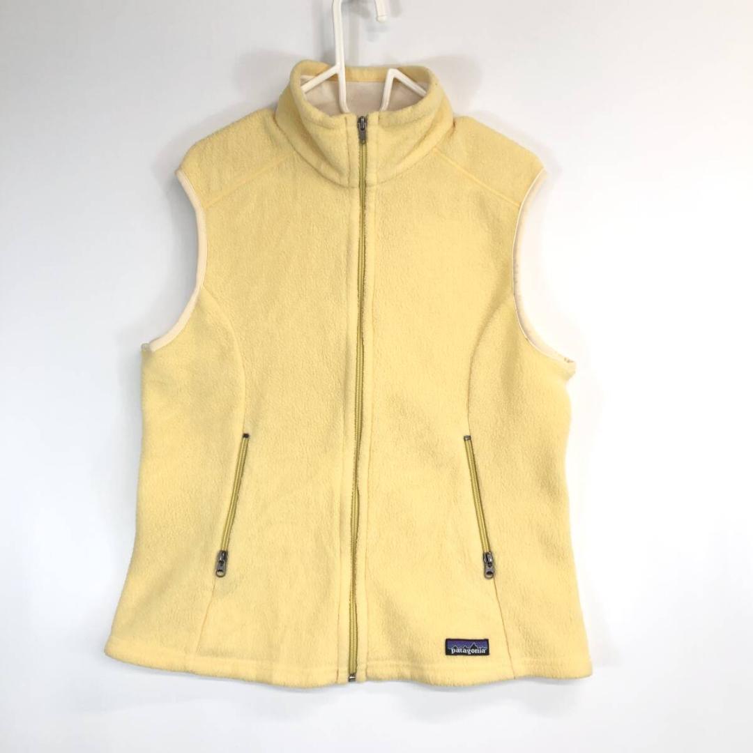 パタゴニア シンチラ フリースベスト 薄いイエロー レディースL