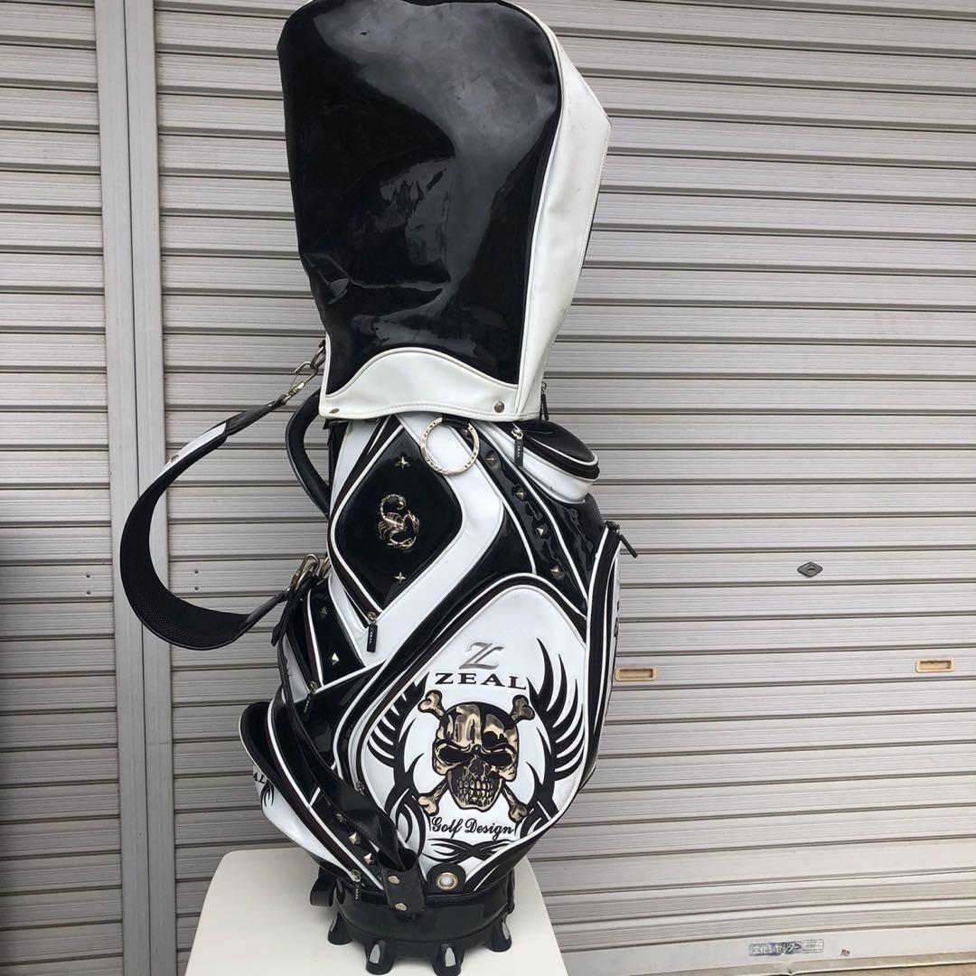 ゴルフバッグ キャディバッグ ZEAL ジール スカル 合成皮革 エナメル ゴルフバッグ キャディバッグ ZEAL ジール スカル 合成皮革 エナメル