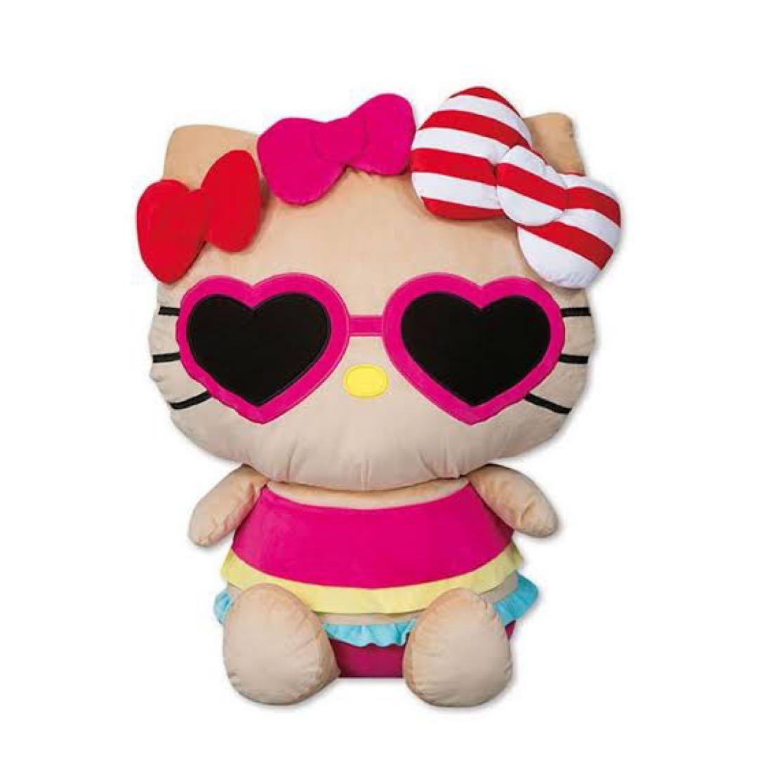 サンリオ 日焼けキティ ハローキティ ぬいぐるみ ミニクッション