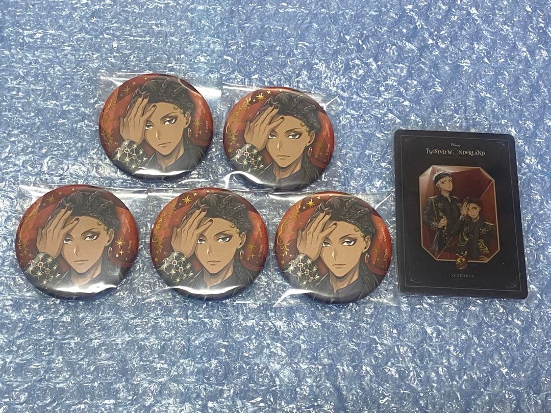 ツイステ ジャミル ブレイジングジュエル 缶バッジ オーロラカード