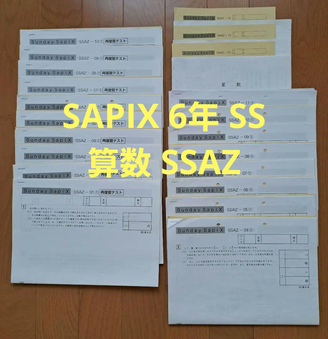 れしりん様ご専用☆ 6年算数【SS特訓】SSAZ プリント 再復習テスト