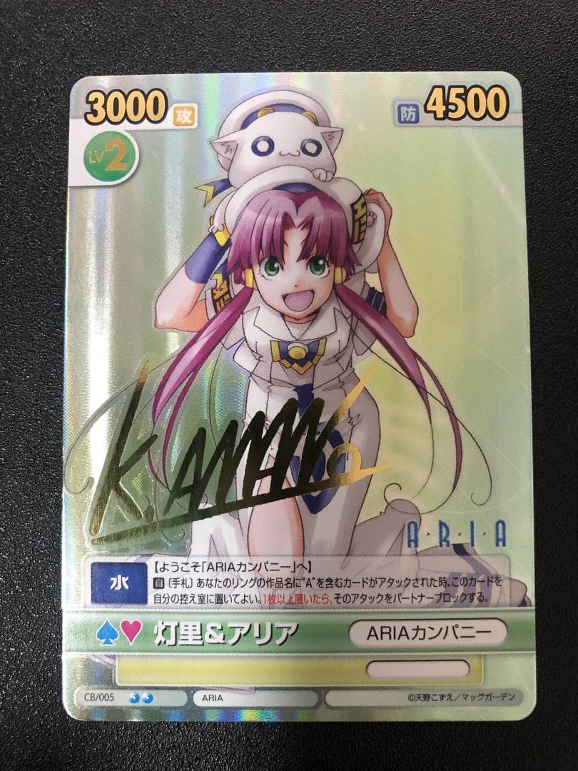 ヴィクトリースパーク VS ARIA 灯里&アリア 晃＆アリシア＆アテナ サイン