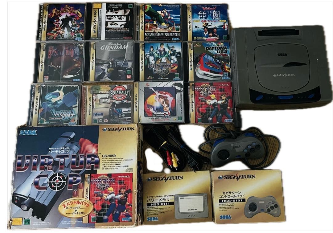 SEGA セガサターン本体＋ソフト12本＋ガンコン付【動作確認済】 SEGA セガサターン 本体 コントローラー付き 動作未確認 - メルカリ