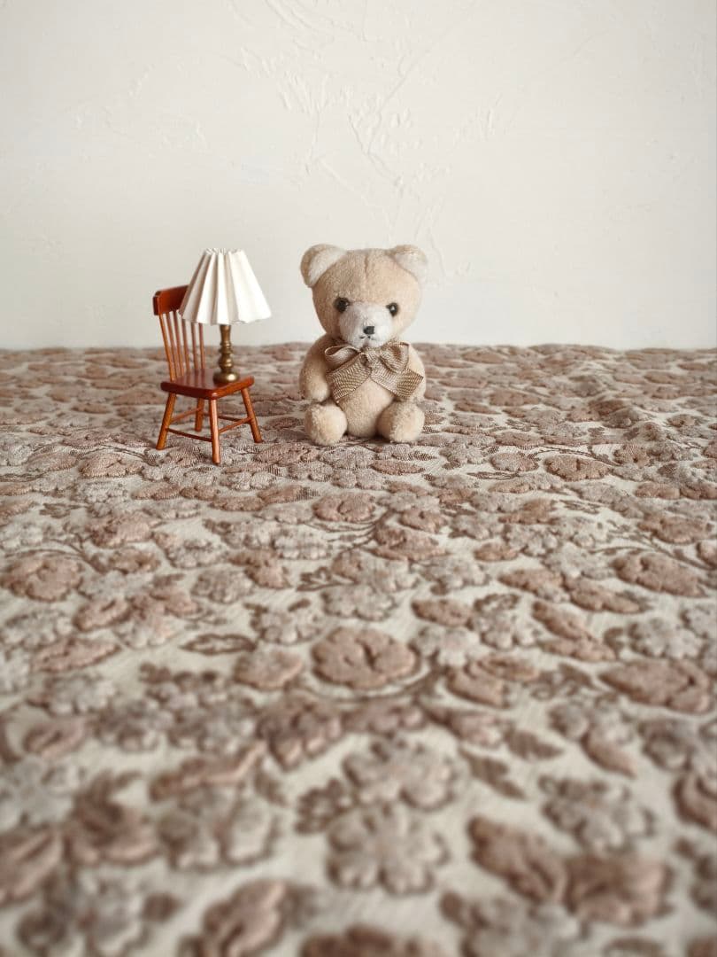 vintage textile ❀ ふんわり お花柄 テキスタイル