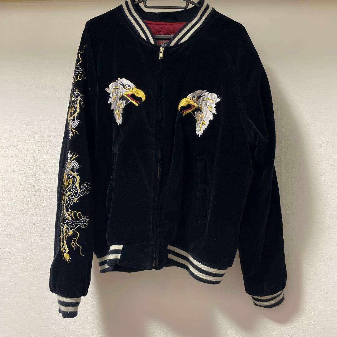 スカジャン MODERN VOICE ベロア 刺繍 - メルカリ