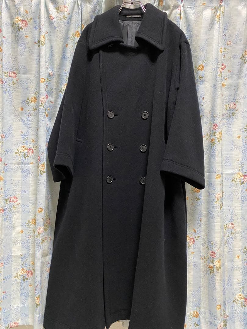 ヨウジヤマモト オーバーサイズダブルメルトンロングコート - メルカリ