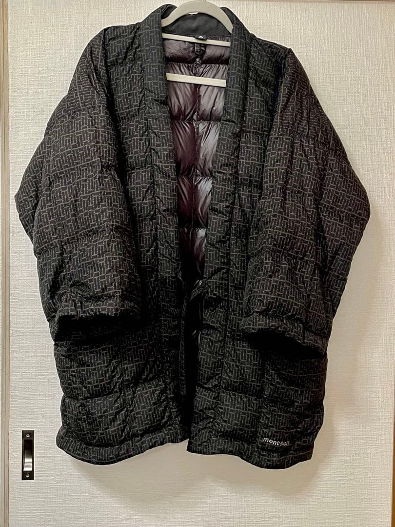 モンベル 半纏 ダウン プリント ハンテン 男女兼用 ダークブラウン XLサイズ モンベル 半纏 ダウン プリント ハンテン 男女兼用 ダークブラウン XL