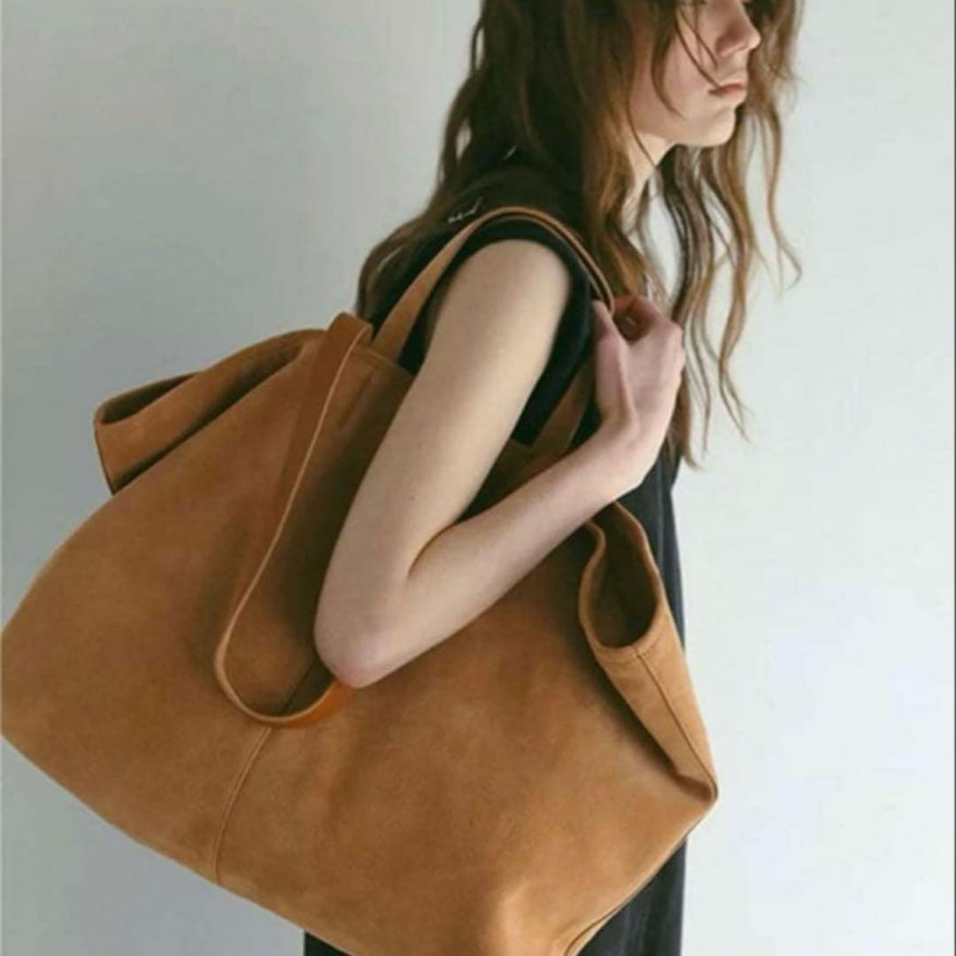 ETRETOKYO スエードビッグトートバッグ ETRE TOKYO - スウェードビッグトートバッグ - BROWN | ADDICT WEB SHOP