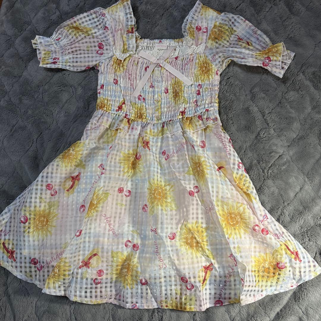 LizLisa 花柄チェックミニワンピース 半袖 - メルカリ