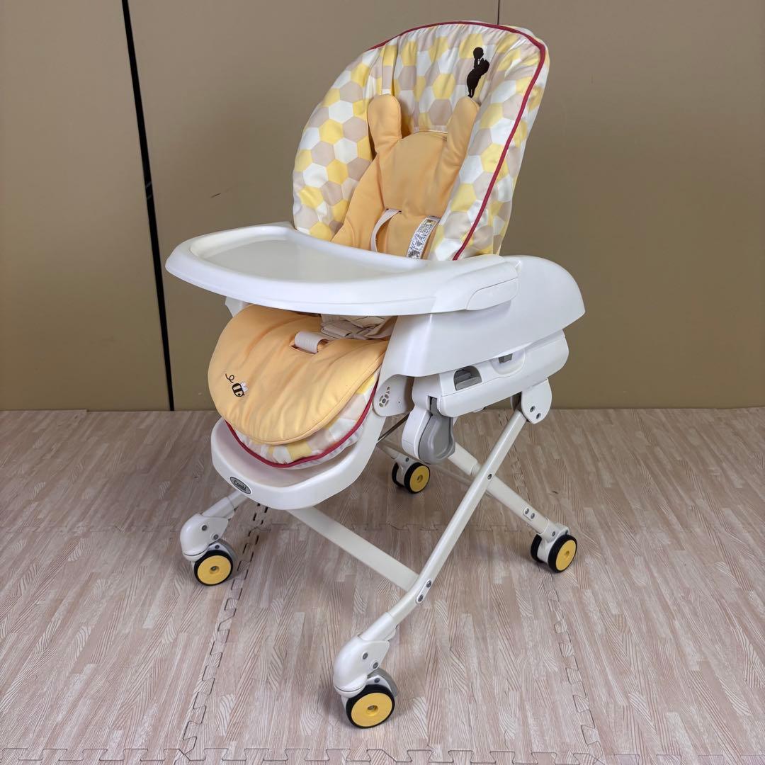 極上クリーニング済　☆美品☆　コンビ　ハイローベッド＆チェア　くまのプーさん 2026年最新】ハイローチェア プーさんの人気アイテム - メルカリ