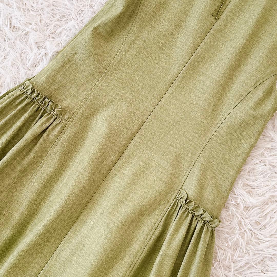 美品 アディアム✨フォクシー ルーシュドドレス ワンピース フリル