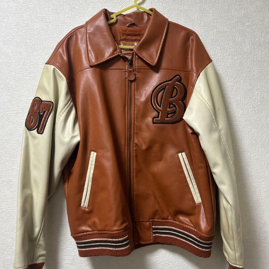 レザー スタジャン ブラウン 古着 - メルカリ