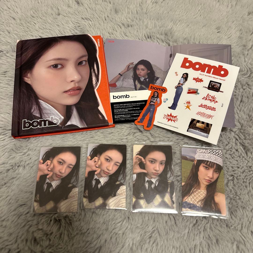 ILLIT bomb GLLIT盤 ユナ トレカ セット - メルカリ