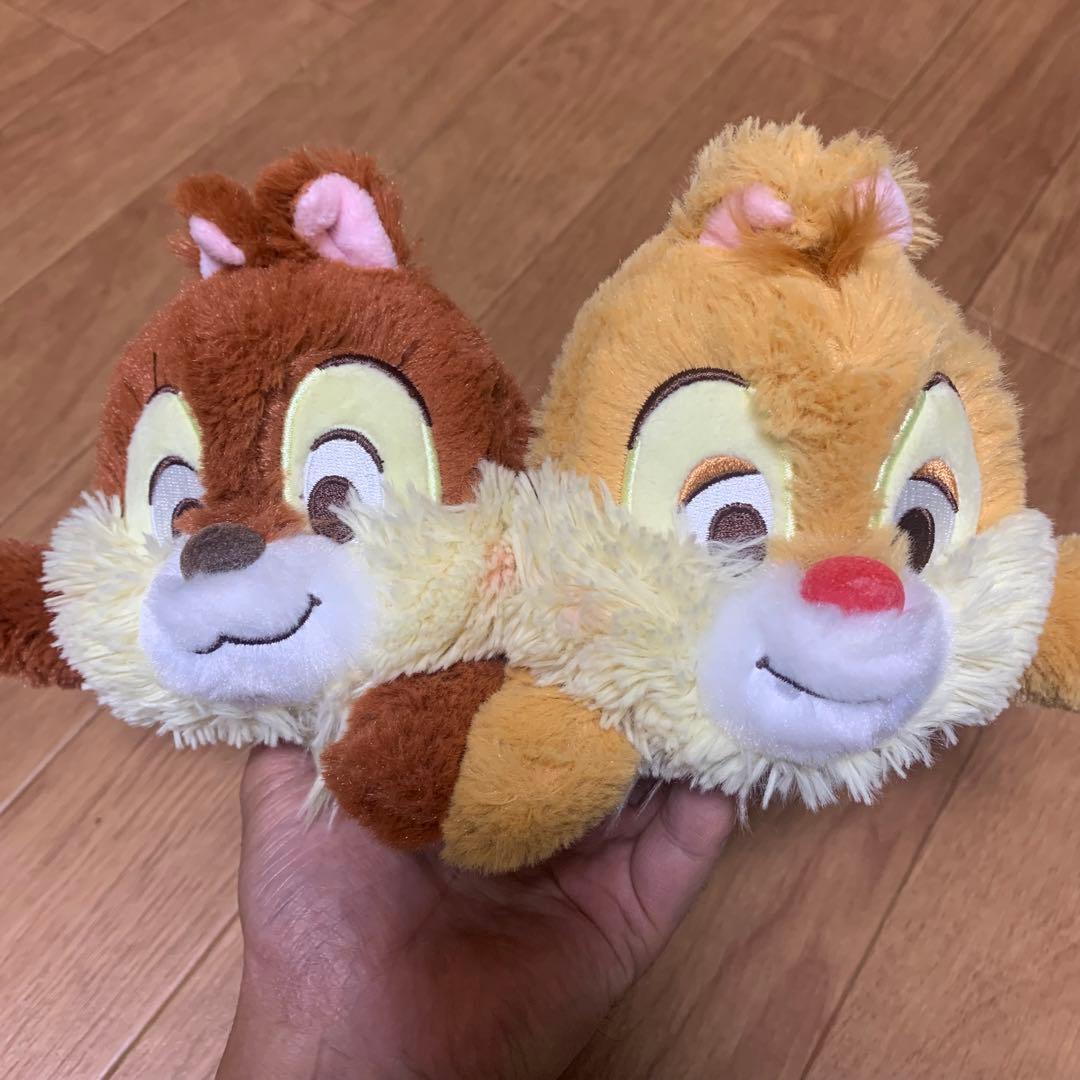 ディズニーストア チップとデール 寝そべり くっつき ぬいぐるみ