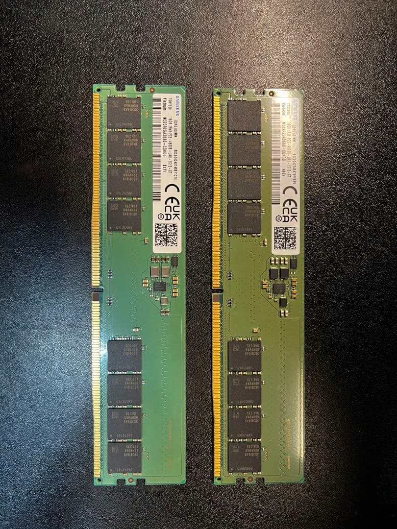 Samsung DDR5-4800 32GB(16GB×2枚) 動作確認済 SAMSUNG製DDR5-4800 16GB×2 32GB OCで5600駆動で動作確認｜Yahoo