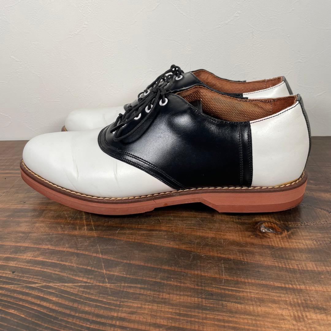 美品】POLO ポロラルフローレン ゴルフシューズ サドルシューズ レザー