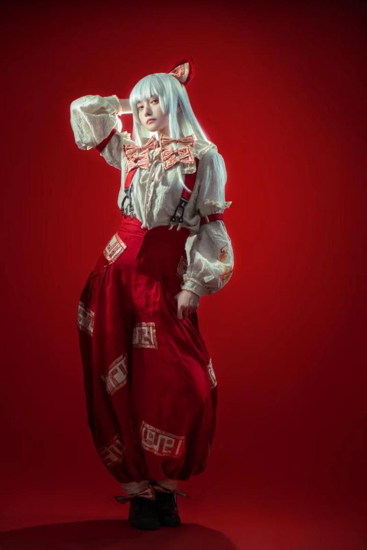 森森仙コスプレ東方Project コスプレ藤原妹紅 コスプレ衣装 - メルカリ