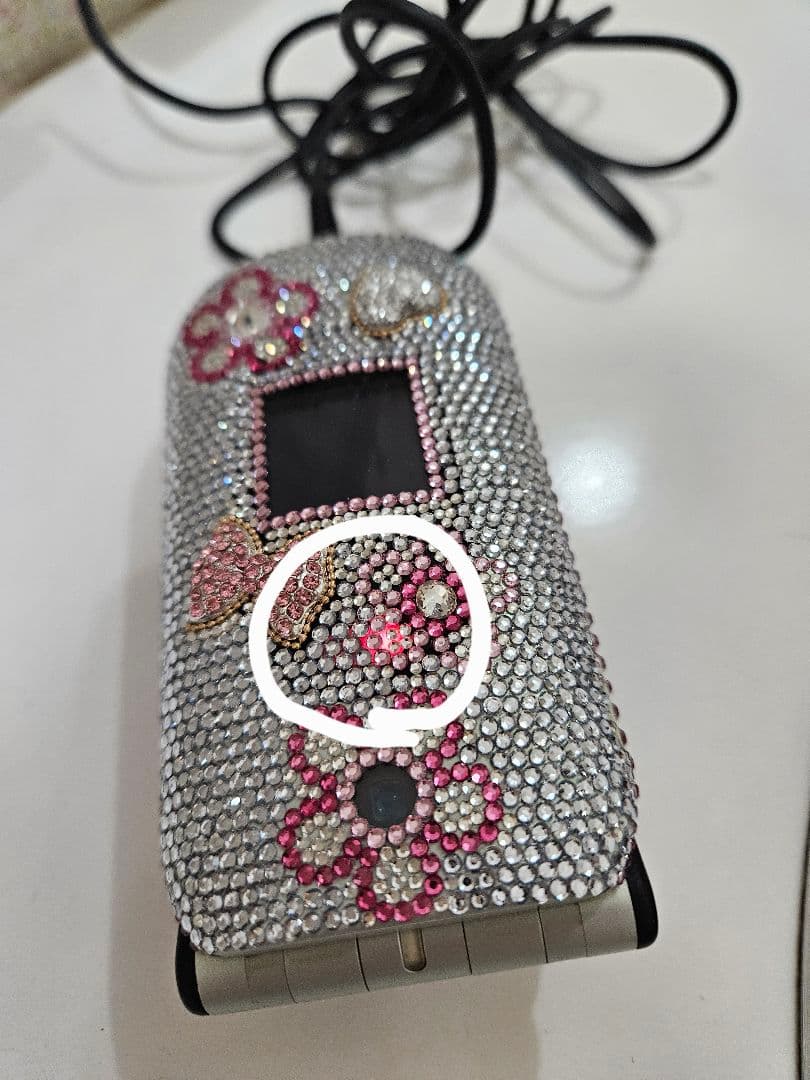 フラワー①】デコ電/平成レトロ/ガラケー/ギャル/GAL/キティ/凸電