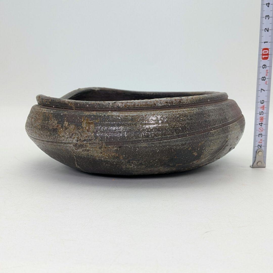 真作保証】人間国宝 金重陶陽 備前灰器 晃介識箱 備前焼 抹茶道具 茶器