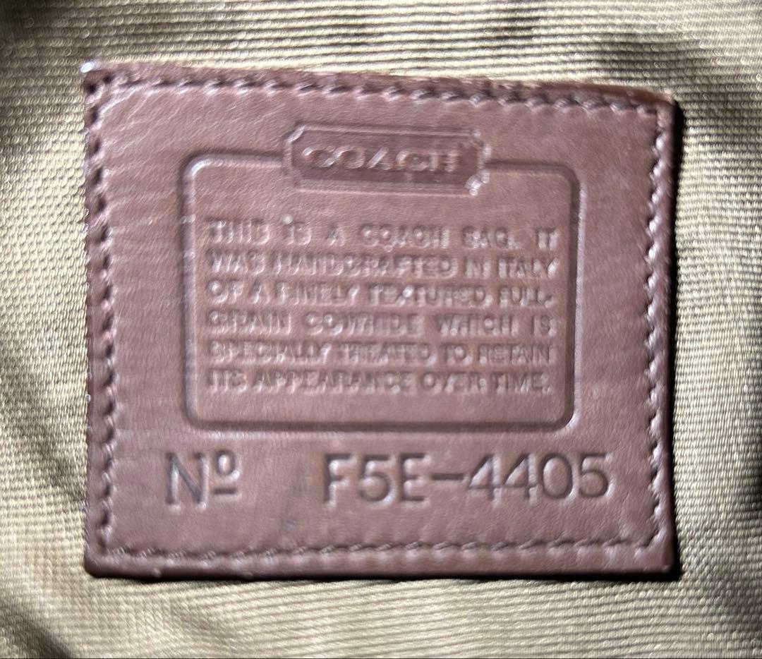 美品】COACH オールドコーチ ショルダーバッグ イタリア F5E-4405