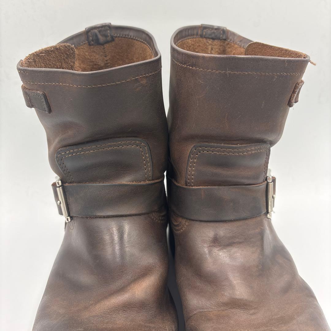 ホーキンス ショート エンジニアブーツ【26.5cm】ブラウン スチールトゥ